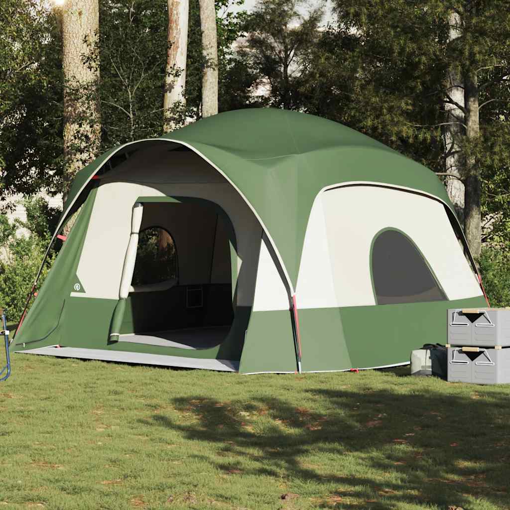 Tenda Familiare Cabina per 6 Persone Verde Impermeabile 4009555