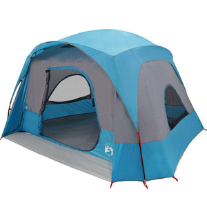 vidaXL Tenda Familiare Cabina per 6 Persone Blu Impermeabile