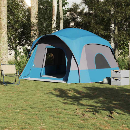 vidaXL Tenda Familiare Cabina per 6 Persone Blu Impermeabile