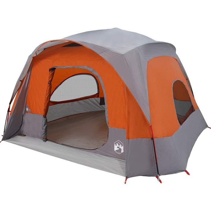 vidaXL Tenda Familiare Cabina 6 Persone Grigia Arancione Impermeabile