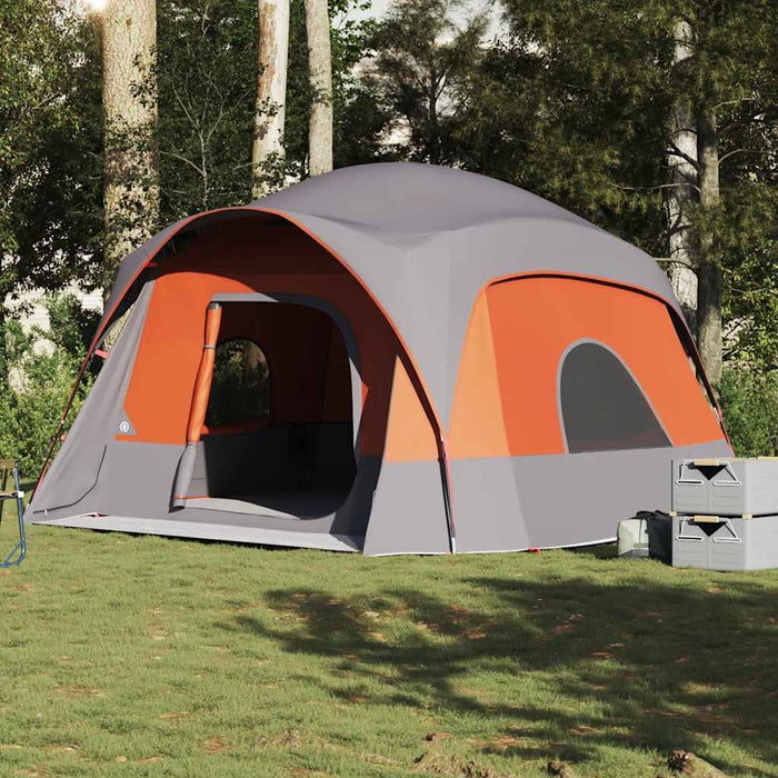 Tenda Familiare Cabina 6 Persone Grigia Arancione Impermeabile 4009557