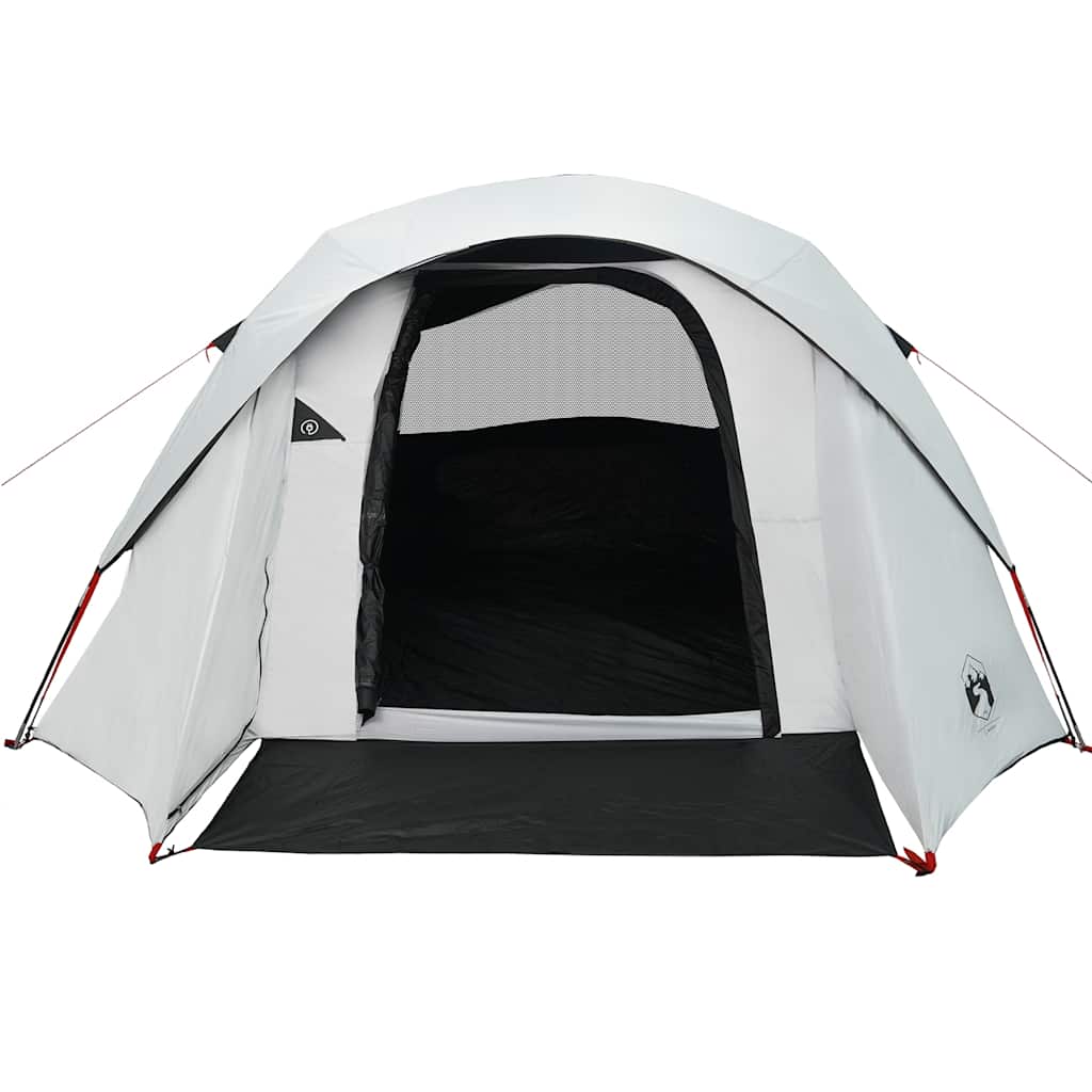 Tenda Campeggio a Cabina 4 Persone Bianca Tessuto Impermeabile 4009561