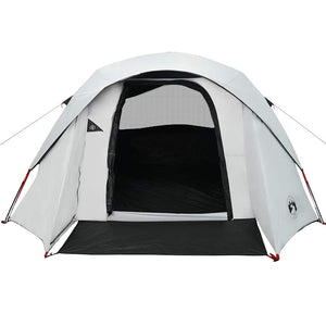 Tenda Campeggio a Cabina 4 Persone Bianca Tessuto Impermeabile 4009561