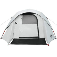 Tenda Campeggio a Cabina 4 Persone Bianca Tessuto Impermeabile 4009561