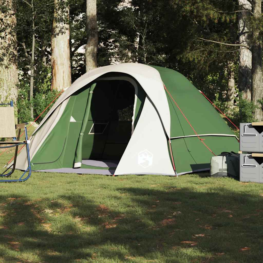 Tenda Familiare Cabina per 6 Persone Verde Impermeabile 4009562