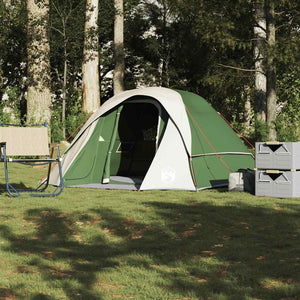Tenda Familiare Cabina per 6 Persone Verde Impermeabile 4009562