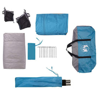 vidaXL Tenda Familiare Cabina per 6 Persone Blu Impermeabile
