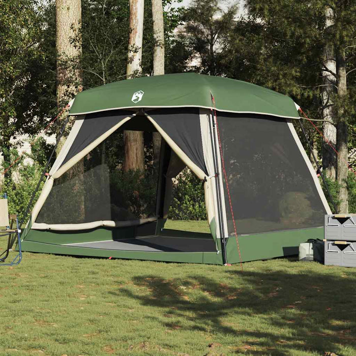 Tenda Familiare Cabina per 6 Persone Verde Impermeabile 4009566