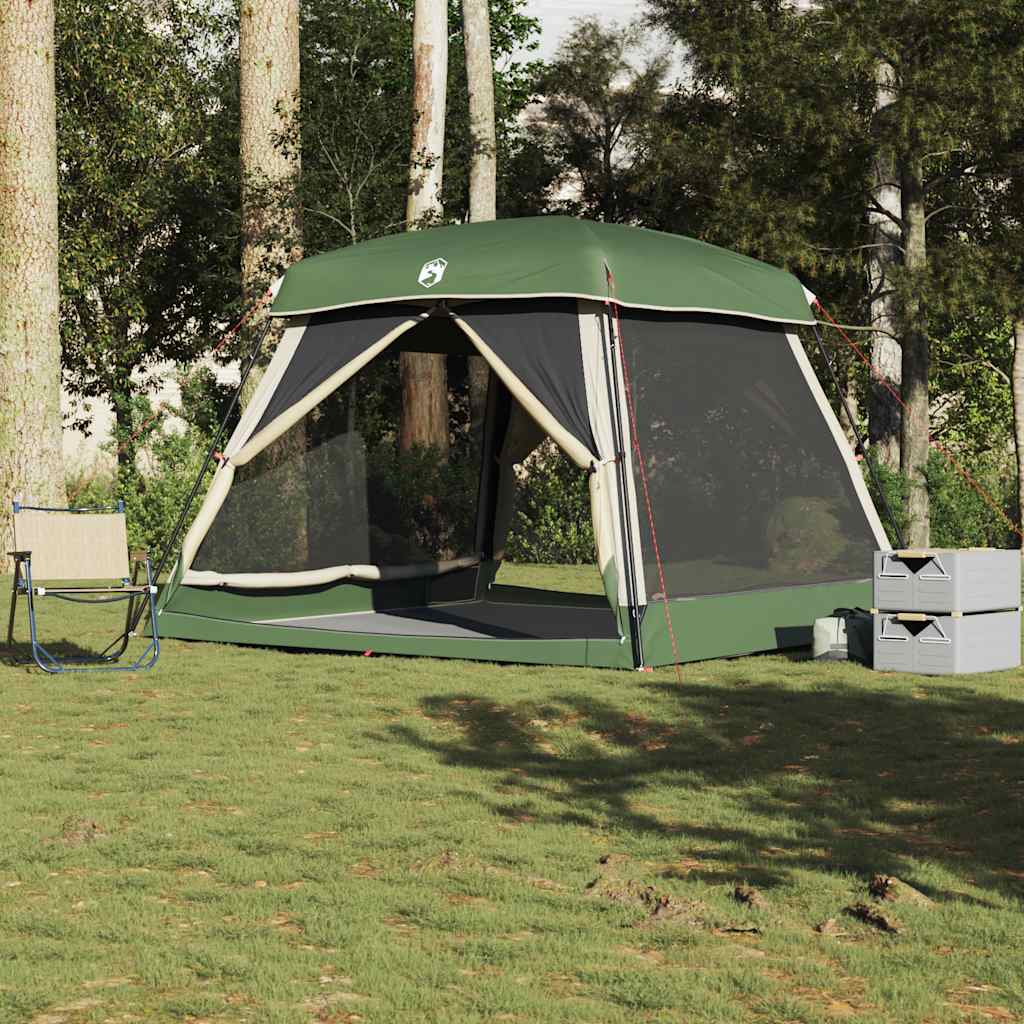 Tenda Familiare Cabina per 6 Persone Verde Impermeabile 4009566