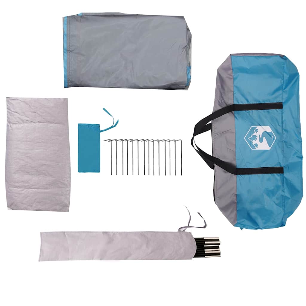 Tenda Familiare Igloo per 6 Persone Blu Impermeabile