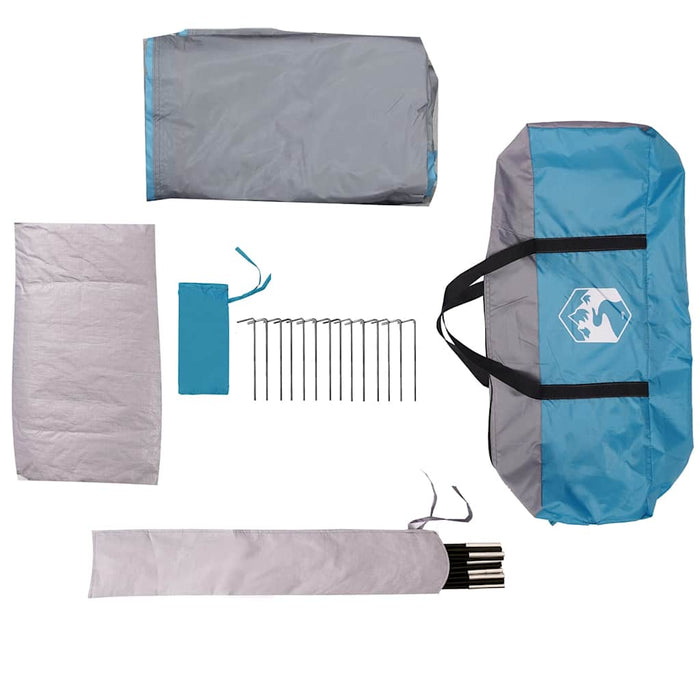 Tenda Familiare Igloo per 6 Persone Blu Impermeabile