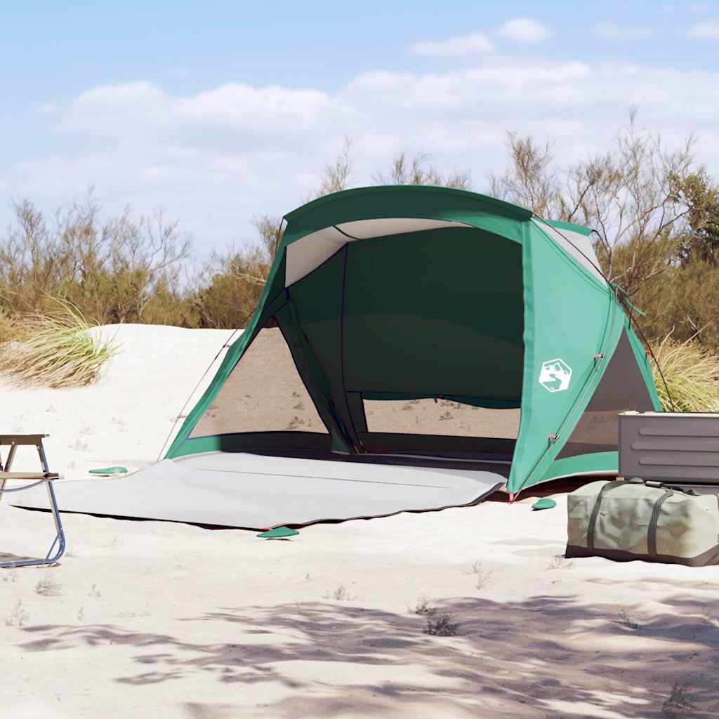Tenda da Spiaggia 2 Persone Verde Mare Impermeabile