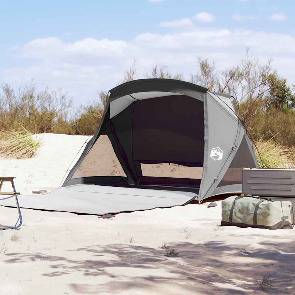 Tenda da Spiaggia 2 Persone Grigia Impermeabile 4009580