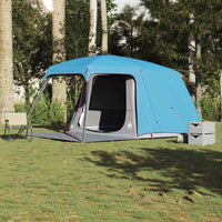 vidaXL Tenda da Campeggio con Portico Cupola 5Persone Blu Impermeabile