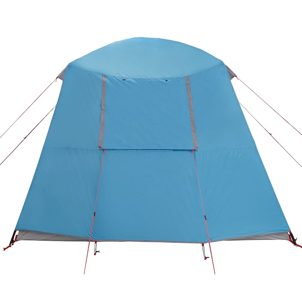 vidaXL Tenda da Campeggio con Portico Cupola 5Persone Blu Impermeabile