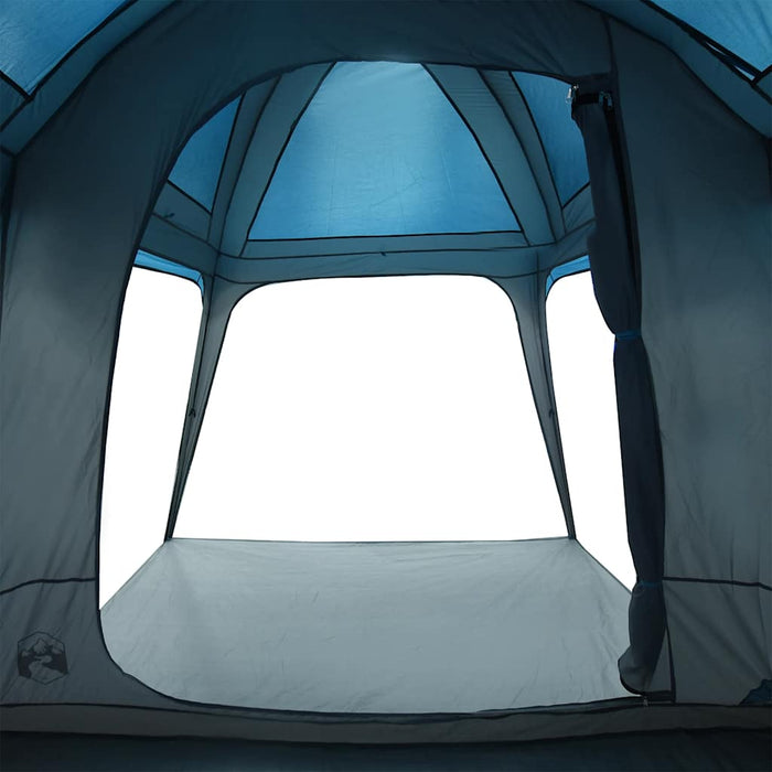 vidaXL Tenda da Campeggio con Portico Cupola 5Persone Blu Impermeabile
