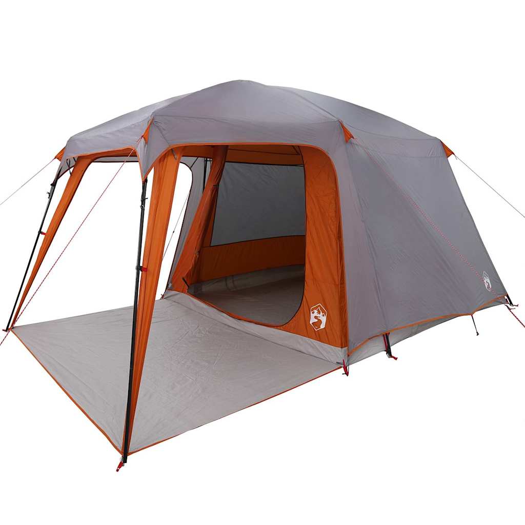 Tenda da Campeggio con Portico 5 Persone Grigio e Arancione 4009583