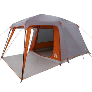 Tenda da Campeggio con Portico 5 Persone Grigio e Arancione 4009583