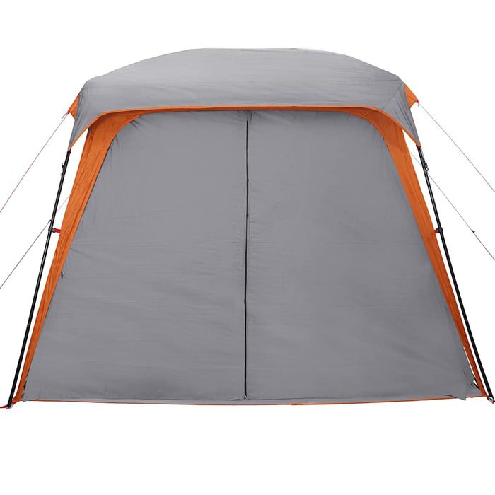 vidaXL Tenda da Campeggio con Portico 5 Persone Grigio e Arancione