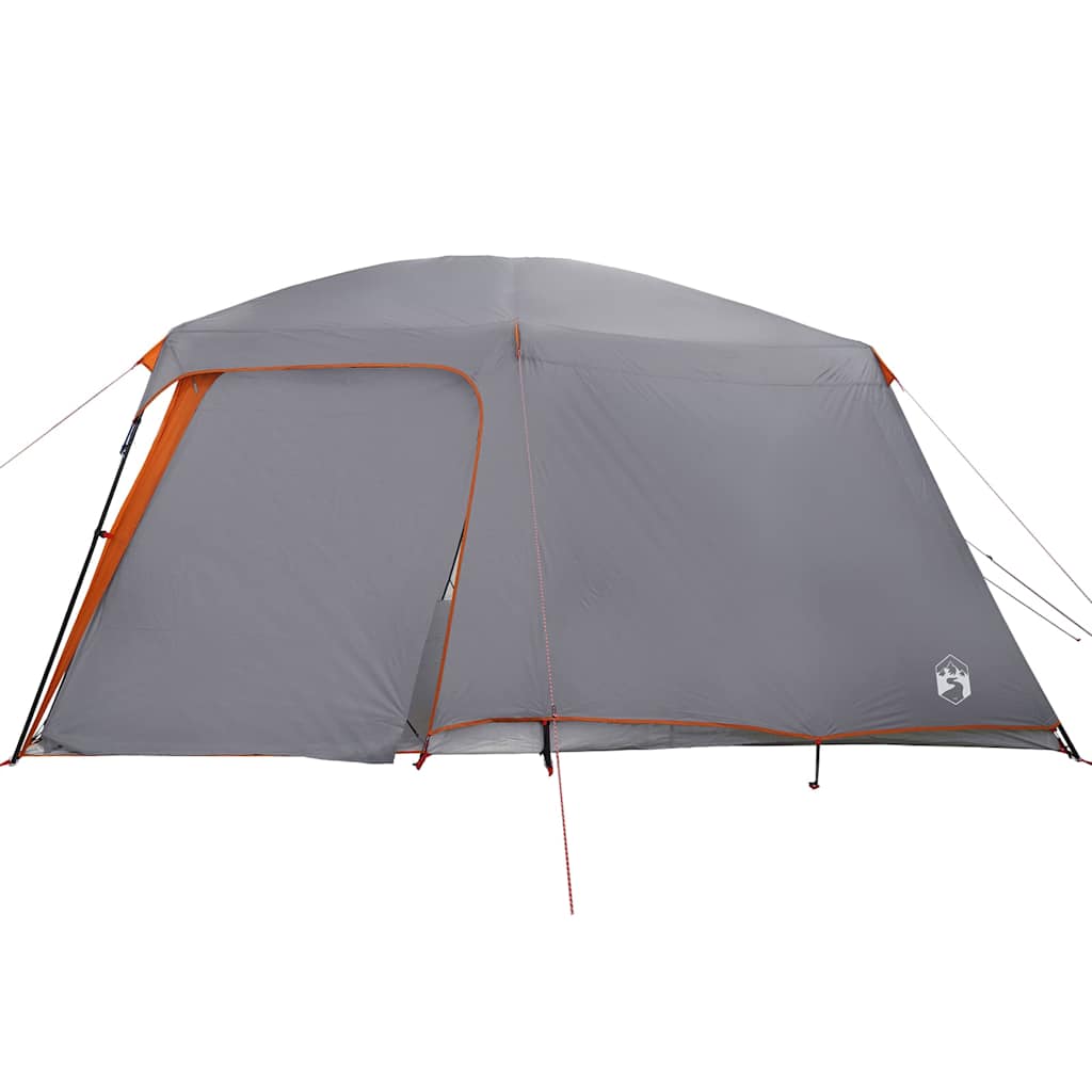 vidaXL Tenda da Campeggio con Portico 5 Persone Grigio e Arancione