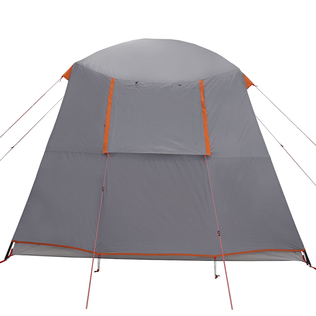 Tenda da Campeggio con Portico 5 Persone Grigio e Arancione 4009583