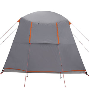 Tenda da Campeggio con Portico 5 Persone Grigio e Arancione 4009583
