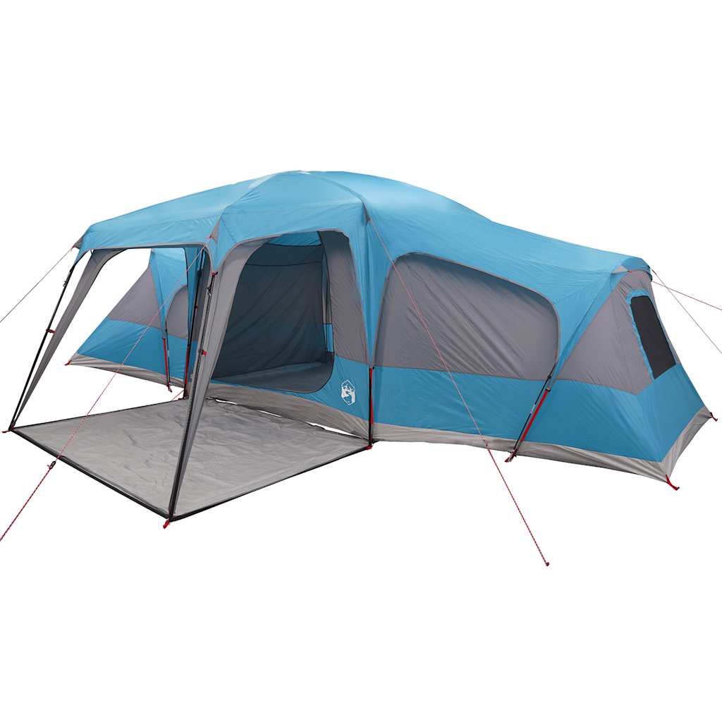 Tenda da Campeggio con Portico Cupola 9Persone Blu Impermeabile 4009585