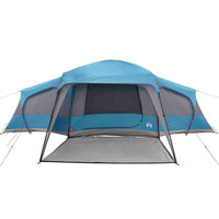 Tenda da Campeggio con Portico Cupola 9Persone Blu Impermeabile 4009585