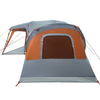 Tenda da Campeggio con Portico 9 Persone Grigio e Arancione 4009586