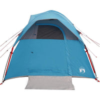 vidaXL Tenda da Campeggio per 5 Persone Blu Impermeabile