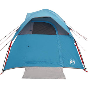 vidaXL Tenda da Campeggio per 5 Persone Blu Impermeabile