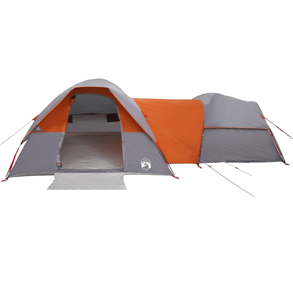 vidaXL Tenda da Campeggio 5 Persone Grigio e Arancione Impermeabile