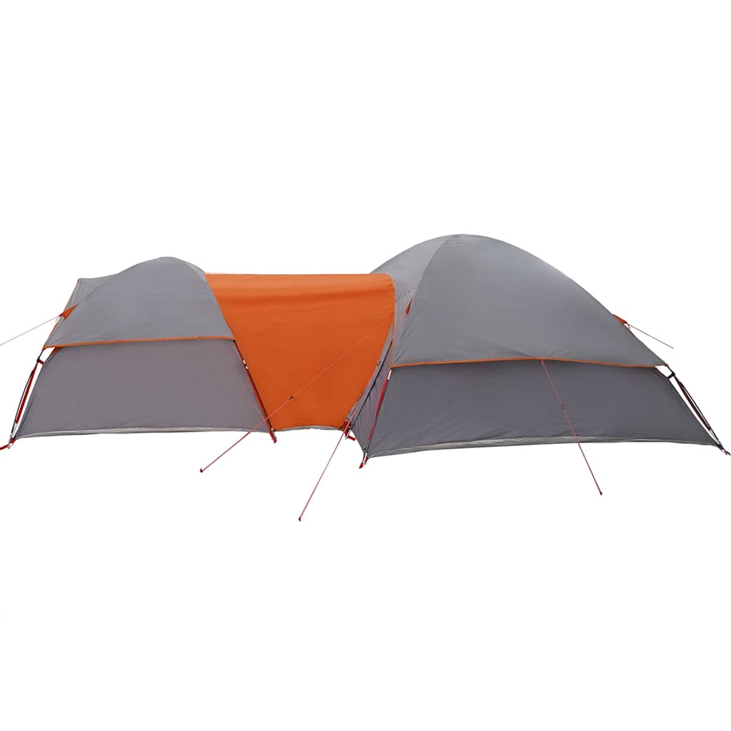 vidaXL Tenda da Campeggio 5 Persone Grigio e Arancione Impermeabile