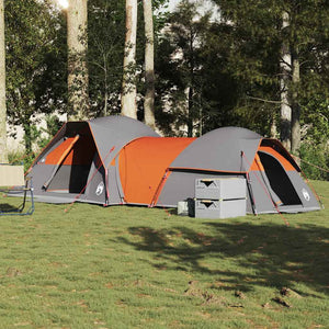 vidaXL Tenda da Campeggio 5 Persone Grigio e Arancione Impermeabile