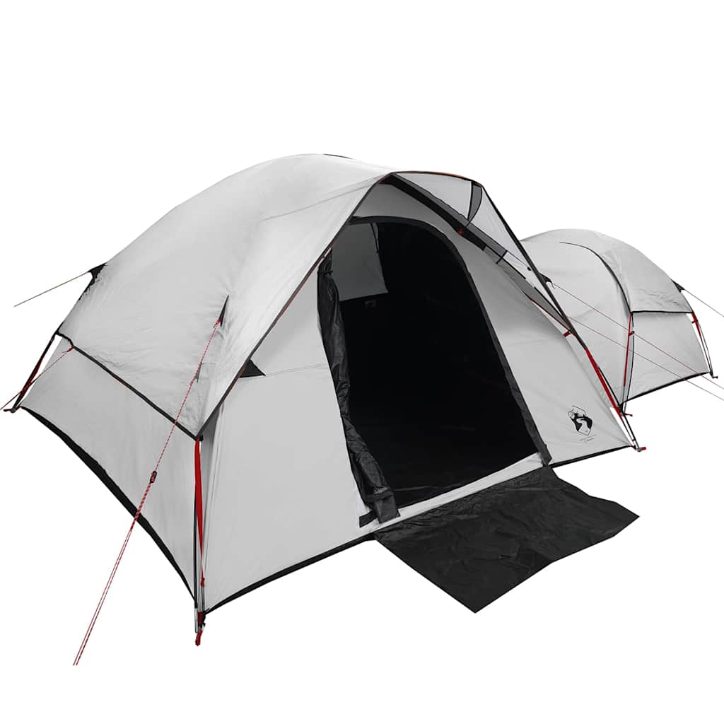 Tenda Campeggio 5 Persone Bianca Tessuto Oscurante Impermeabile 4009590