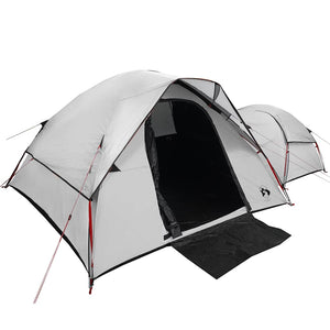 Tenda Campeggio 5 Persone Bianca Tessuto Oscurante Impermeabile