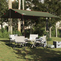 vidaXL Telone da Campeggio Verde Oliva 366x306 cm Impermeabile