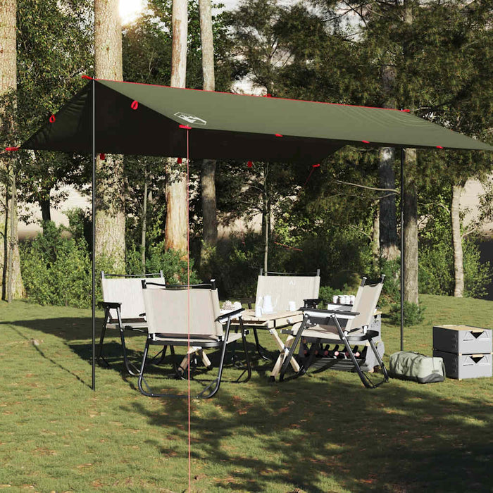 vidaXL Telone da Campeggio Verde Oliva 406x306 cm Impermeabile