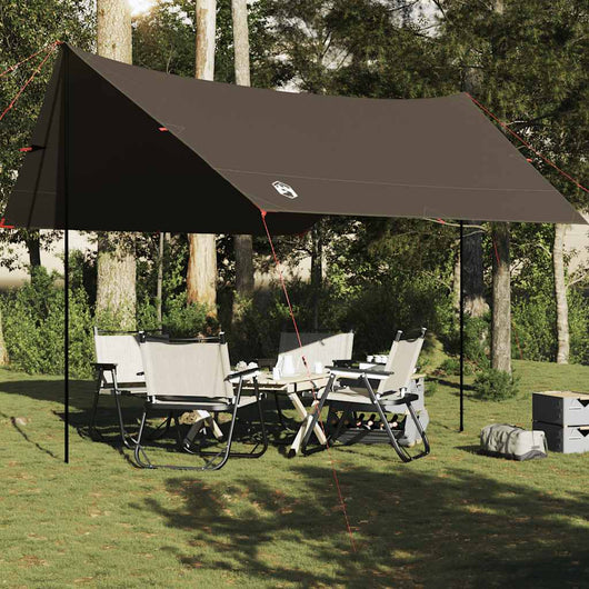 vidaXL Telone da Campeggio Marrone 438x376x212 cm Impermeabile