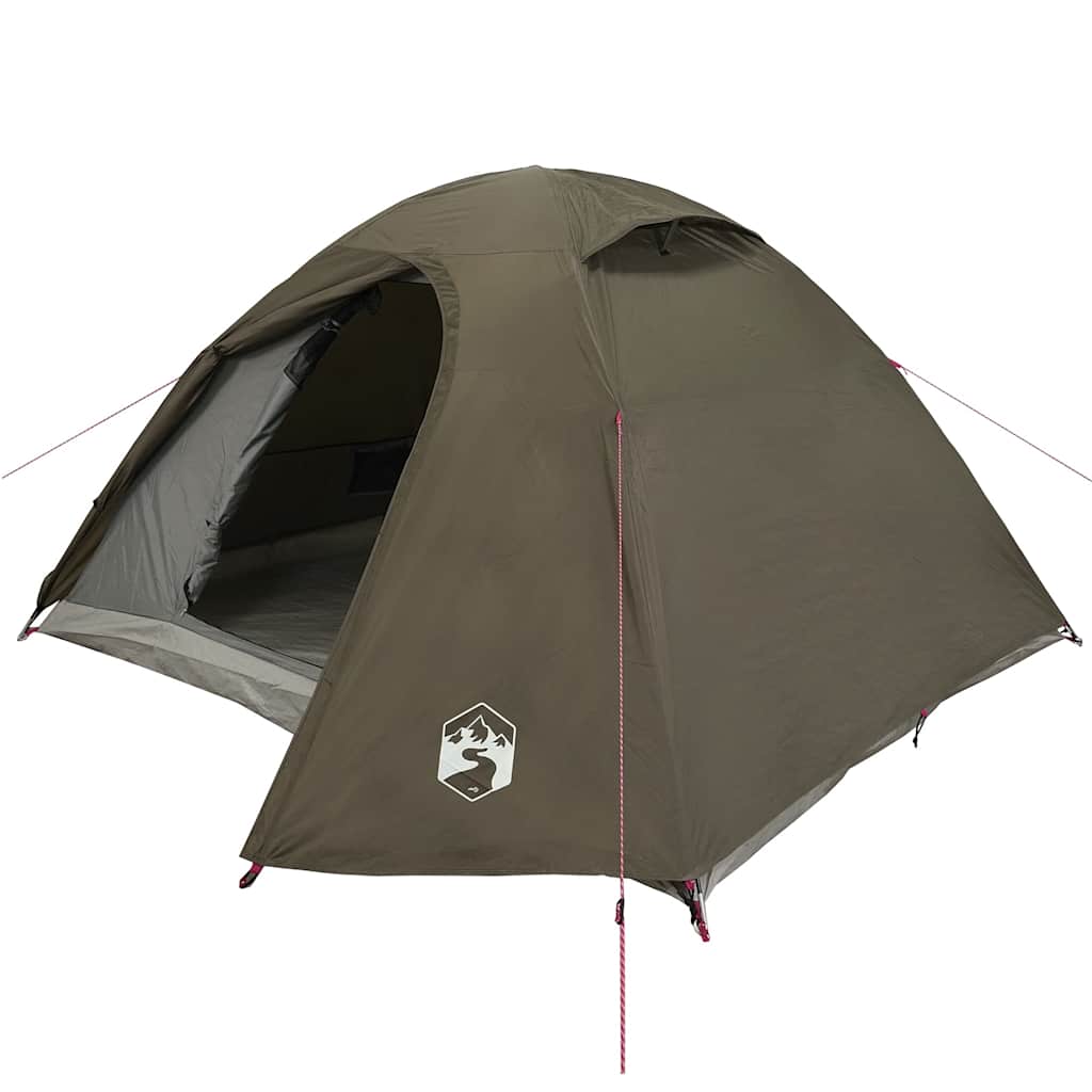 Tenda da Campeggio a Cupola per 3 Persone Marrone Impermeabile 4009616
