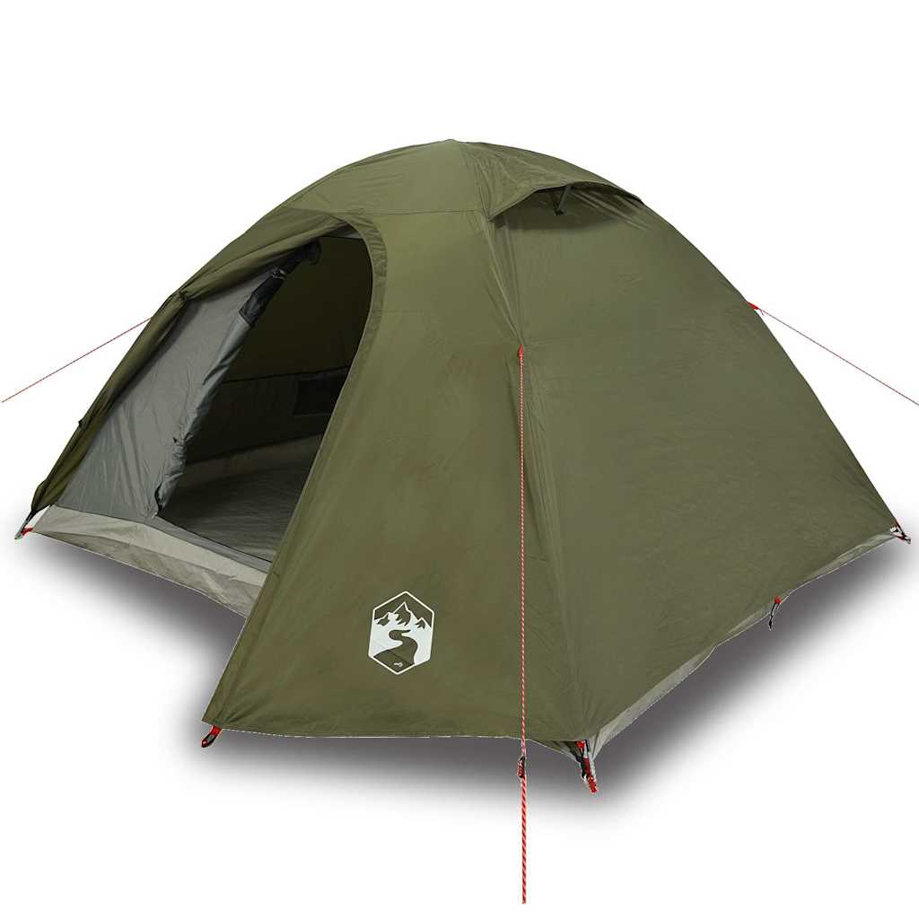 vidaXL Tenda da Campeggio a Cupola 4 Persone Verde Oliva Impermeabile
