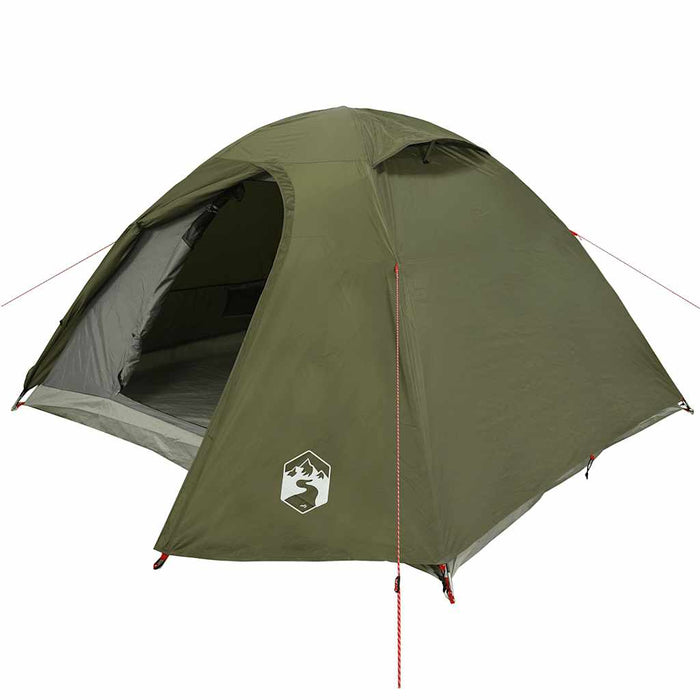 Tenda da Campeggio a Cupola 4 Persone Verde Oliva Impermeabile 4009618