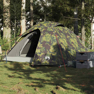 Tenda da Campeggio a Cupola 4 Persone Mimetica Impermeabile 4009620