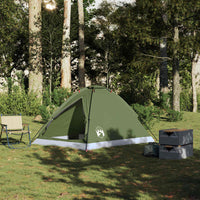 vidaXL Tenda da Campeggio a Cupola 2 Persone Verde Oliva Impermeabile