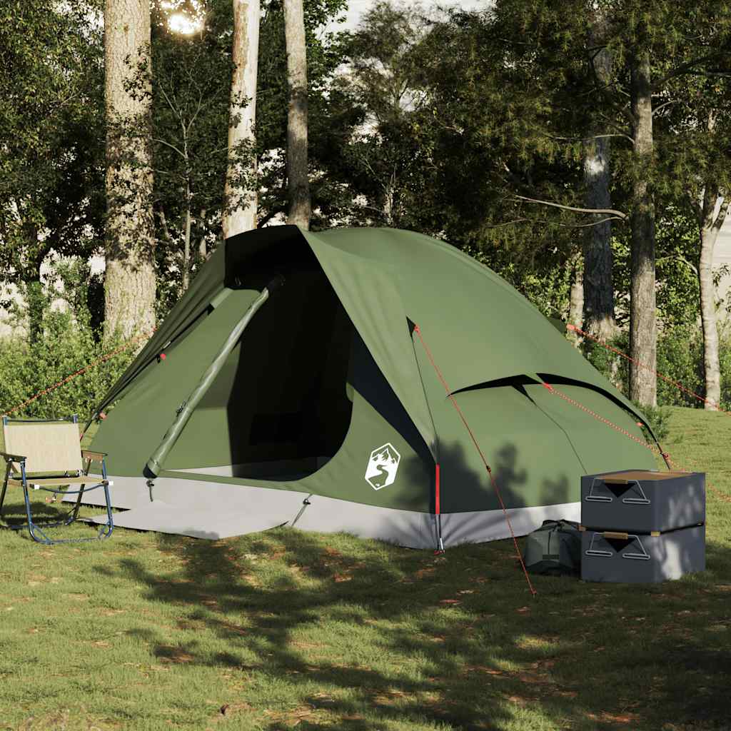 Tenda da Campeggio a Cupola 4 Persone Verde Oliva Impermeabile 4009642
