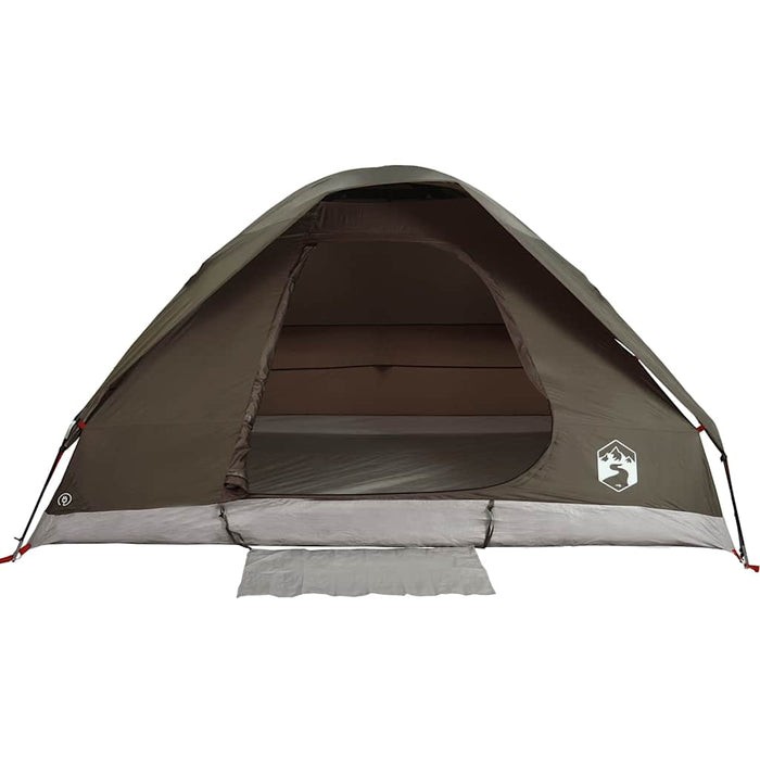 Tenda da Campeggio a Cupola per 4 Persone Marrone Impermeabile 4009643