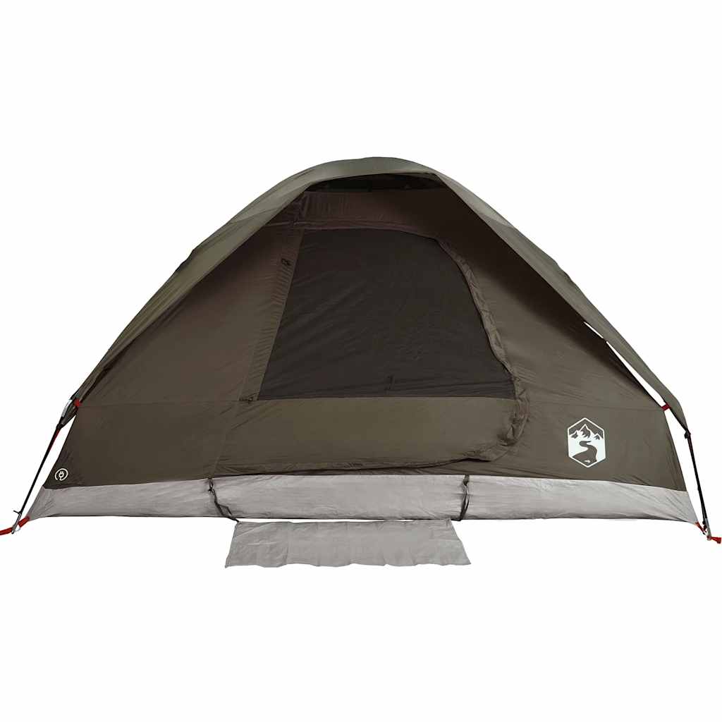 Tenda da Campeggio a Cupola per 4 Persone Marrone Impermeabile 4009643