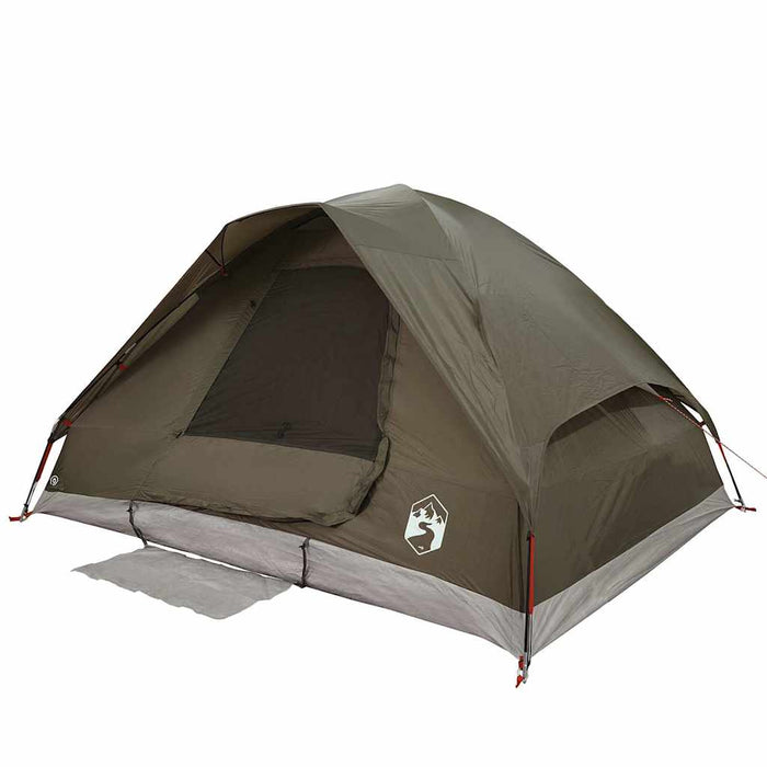 vidaXL Tenda da Campeggio a Cupola per 6 Persone Marrone Impermeabile