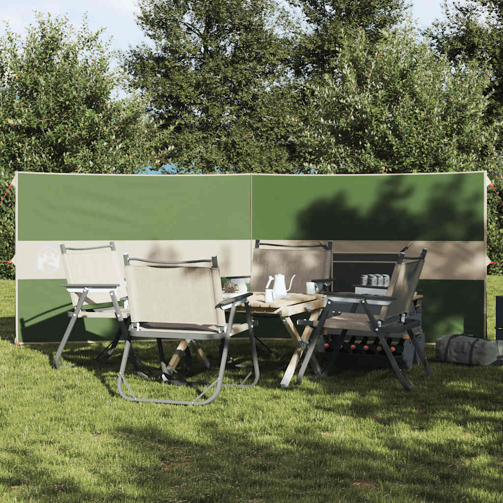 vidaXL Frangivento da Campeggio Verde 344x120 cm Impermeabile
