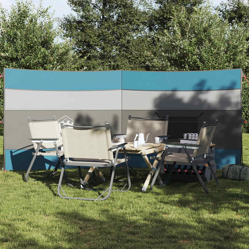 vidaXL Frangivento da Campeggio Blu 340x130 cm Impermeabile